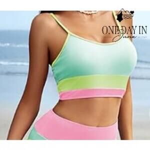 Adisputent High Waist Crop Bikini Swimsuit Size XL